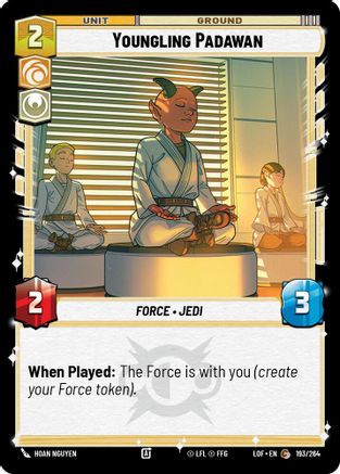 Youngling Padawan (193/264) [Legends of the Force] Star Wars: Unlimited Single Disney
