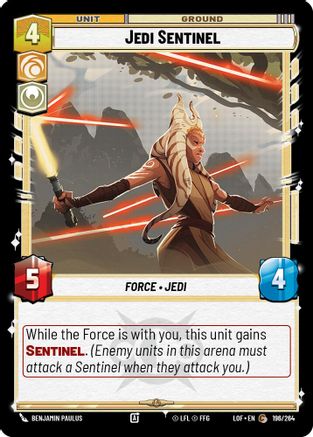 Jedi Sentinel (196/264) [Legends of the Force] Star Wars: Unlimited Single Disney