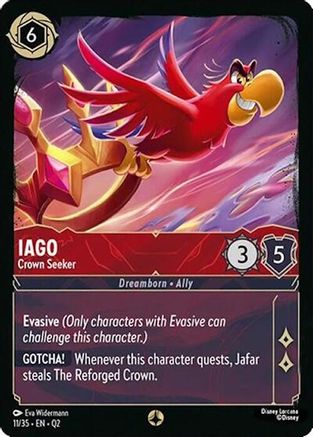 Iago - Crown Seeker (11/35) [Illumineers Quest Palace Heist] Lorcana Single Disney