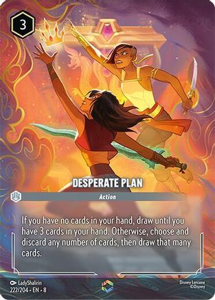 Desperate Plan (Enchanted) (222/204) [Reign of Jafar] Holofoil Lorcana Single Disney