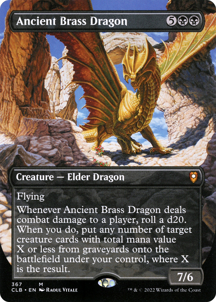 Ancient Brass Dragon (CLB-367) [Commander Legends: Battle for Baldur's Gate] (Borderless) MTG Single Wizards of the Coast