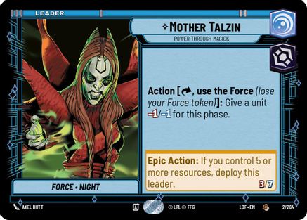 Mother Talzin - Power Through Magick (002/264) [Legends of the Force] Star Wars: Unlimited Single Disney