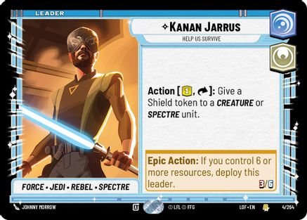 Kanan Jarrus - Help Us Survive (004/264) [Legends of the Force] Star Wars: Unlimited Single Disney