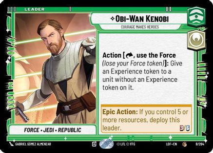 Obi-Wan Kenobi - Courage Makes Heroes (008/264) [Legends of the Force] Star Wars: Unlimited Single Disney