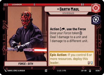 Darth Maul - Sith Revealed (009/264) [Legends of the Force] Star Wars: Unlimited Single Disney