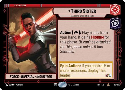 Third Sister - Seething With Ambition (010/264) [Legends of the Force] Star Wars: Unlimited Single Disney
