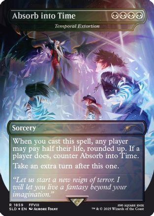 Absorb into Time - Temporal Extortion (Rainbow Foil) (SLD-1859) [Secret Lair] Drop Series Foil MTG Single Wizards of the Coast