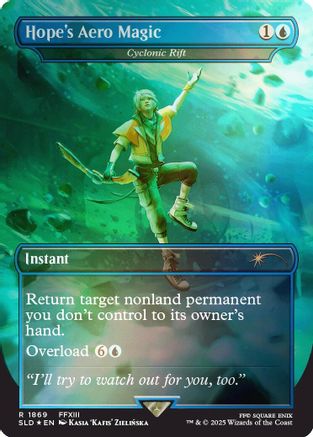 Hope's Aero Magic - Cyclonic Rift (Rainbow Foil) (SLD-1869) [Secret Lair] Drop Series Foil MTG Single Wizards of the Coast