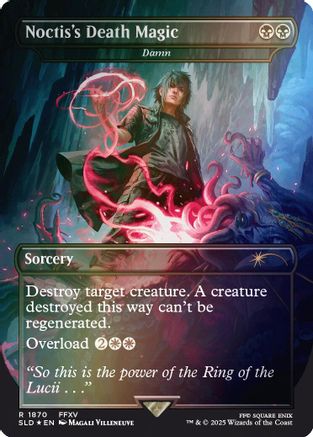 Noctis's Death Magic - Damn (Rainbow Foil) (SLD-1870) [Secret Lair] Drop Series Foil MTG Single Wizards of the Coast