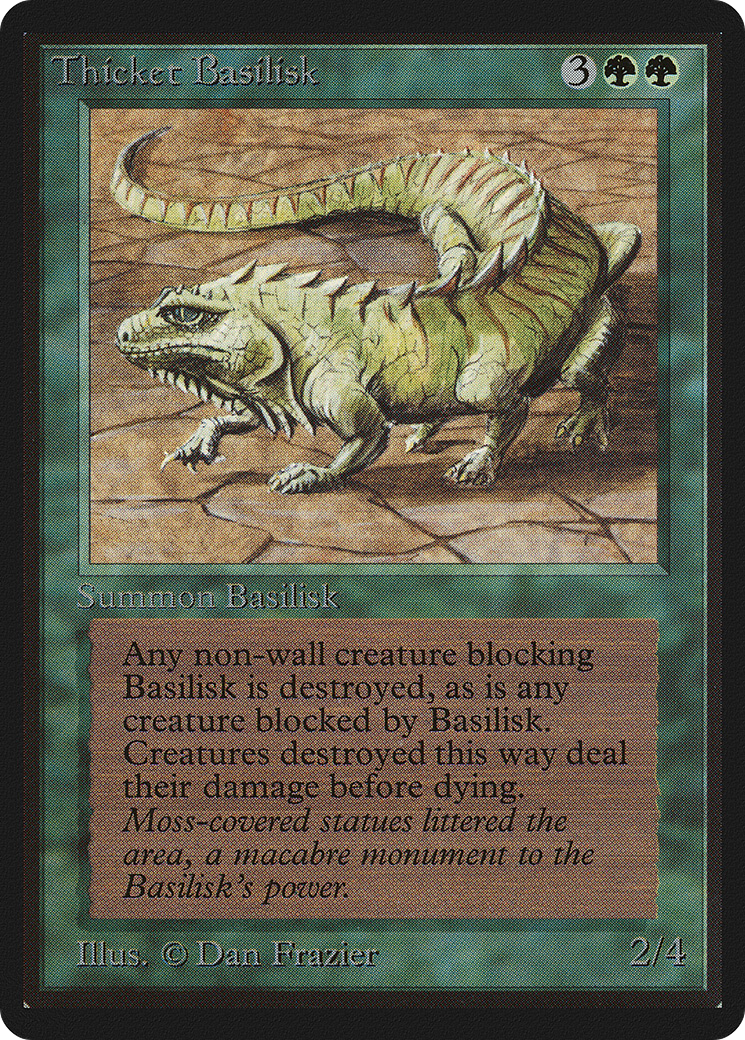 Thicket Basilisk (LEB-) [Oldschool] Limited Edition Beta MTG Single Wizards of the Coast