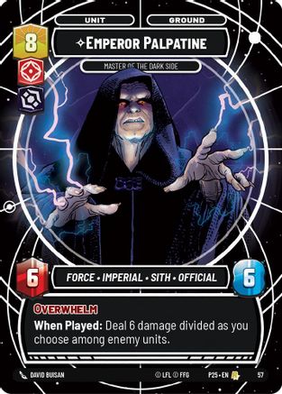 Emperor Palpatine - Master of the Dark Side (57) [Organized Play Promos] Foil Star Wars: Unlimited Single Disney