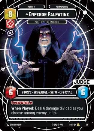 Emperor Palpatine - Master of the Dark Side (58) [Judge Promos] Foil Star Wars: Unlimited Single Disney