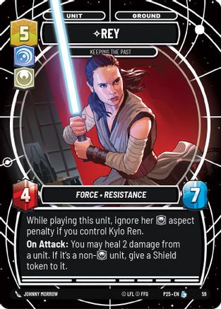 Rey - Keeping the Past (59) [Organized Play Promos] Foil Star Wars: Unlimited Single Disney