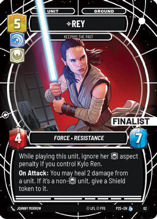 Rey - Keeping the Past (Finalist) (62) [Organized Play Promos] Foil Star Wars: Unlimited Single Disney