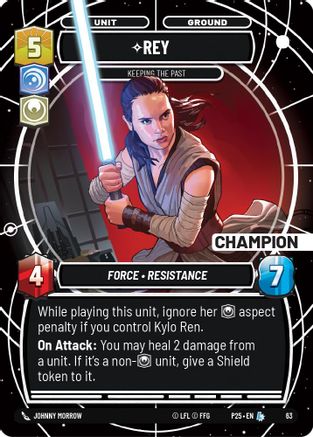 Rey - Keeping the Past (Champion) (63) [Organized Play Promos] Foil Star Wars: Unlimited Single Disney