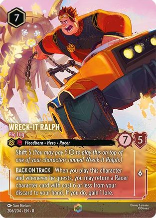 Wreck-It Ralph - Big Lug (Enchanted) (206/204) [Reign of Jafar] Holofoil Lorcana Single Disney