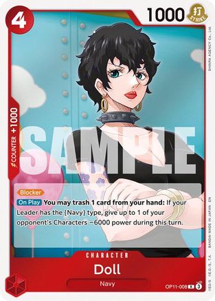 Doll (OP11-008) [A Fist of Divine Speed] Foil One Piece Single Bandai