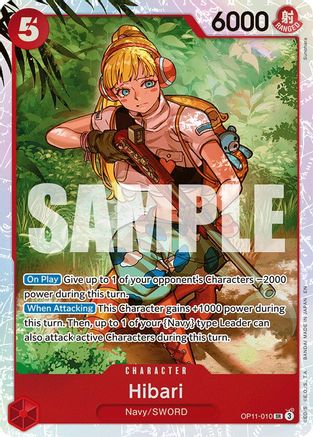 Hibari (OP11-010) [A Fist of Divine Speed] Foil One Piece Single Bandai