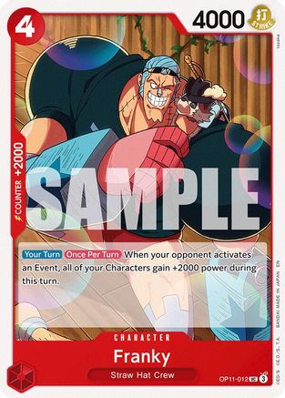 Franky (OP11-012) [A Fist of Divine Speed] One Piece Single Bandai