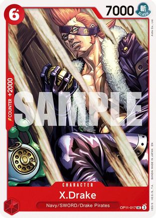 X.Drake (OP11-017) [A Fist of Divine Speed] One Piece Single Bandai