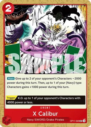 X Calibur (OP11-020) [A Fist of Divine Speed] One Piece Single Bandai
