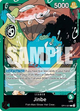 Jinbe (021) (OP11-021) [A Fist of Divine Speed] One Piece Single Bandai