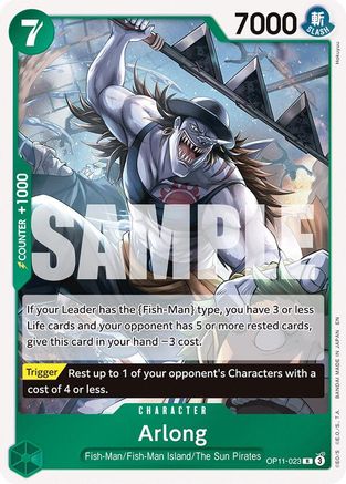 Arlong (OP11-023) [A Fist of Divine Speed] Foil One Piece Single Bandai