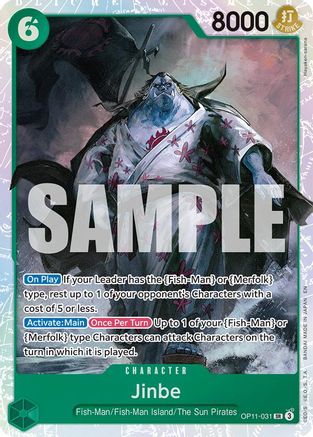 Jinbe (031) (OP11-031) [A Fist of Divine Speed] Foil One Piece Single Bandai