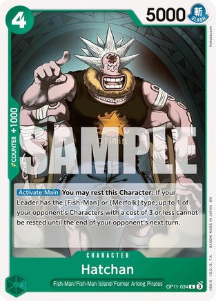 Hatchan (OP11-034) [A Fist of Divine Speed] One Piece Single Bandai