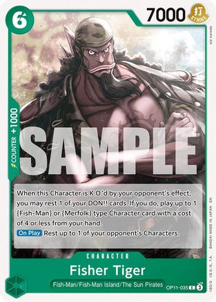 Fisher Tiger (OP11-035) [A Fist of Divine Speed] One Piece Single Bandai