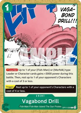 Vagabond Drill (OP11-039) [A Fist of Divine Speed] One Piece Single Bandai