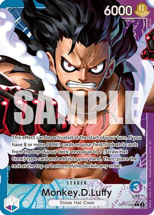 Monkey.D.Luffy (040) (Alternate Art) (OP11-040) [A Fist of Divine Speed] Foil One Piece Single Bandai