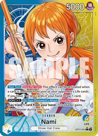 Nami (041) (Alternate Art) (OP11-041) [A Fist of Divine Speed] Foil One Piece Single Bandai