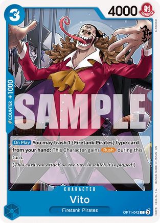 Vito (OP11-042) [A Fist of Divine Speed] One Piece Single Bandai