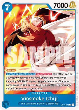 Vinsmoke Ichiji (OP11-043) [A Fist of Divine Speed] One Piece Single Bandai