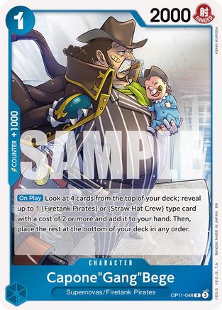 Capone"Gang"Bege (048) (OP11-048) [A Fist of Divine Speed] Foil One Piece Single Bandai