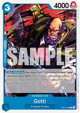 Gotti (OP11-050) [A Fist of Divine Speed] One Piece Single Bandai