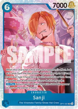 Sanji (OP11-051) [A Fist of Divine Speed] Foil One Piece Single Bandai