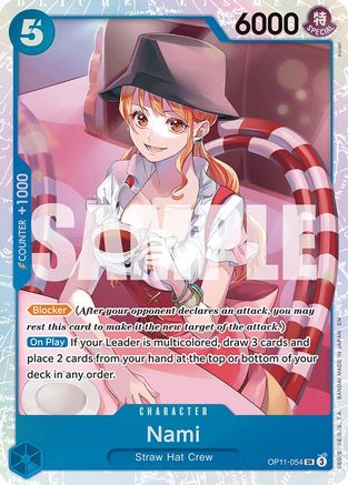 Nami (054) (OP11-054) [A Fist of Divine Speed] Foil One Piece Single Bandai