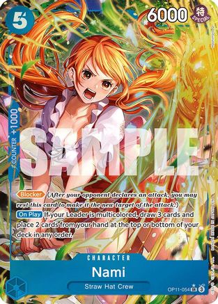 Nami (054) (Alternate Art) (OP11-054) [A Fist of Divine Speed] Foil One Piece Single Bandai