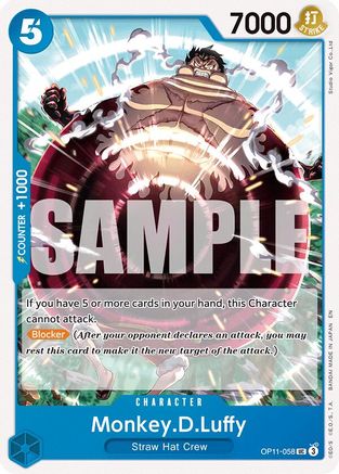 Monkey.D.Luffy (058) (OP11-058) [A Fist of Divine Speed] One Piece Single Bandai