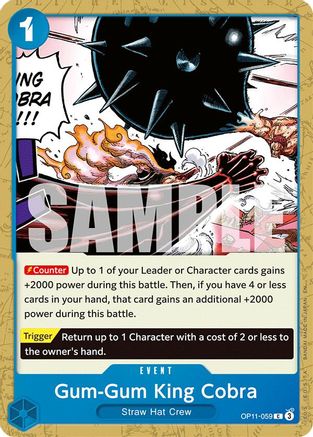 Gum-Gum King Cobra (OP11-059) [A Fist of Divine Speed] One Piece Single Bandai