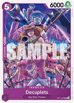Decuplets (OP11-078) [A Fist of Divine Speed] One Piece Single Bandai