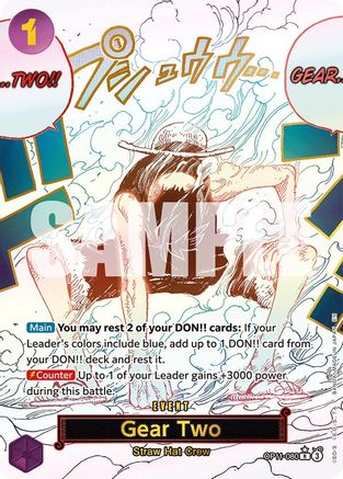 Gear Two (Alternate Art) (OP11-080) [A Fist of Divine Speed] Foil One Piece Single Bandai