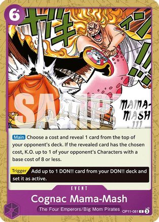Cognac Mama-Mash (OP11-081) [A Fist of Divine Speed] One Piece Single Bandai