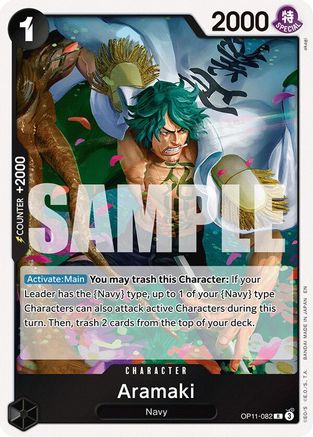 Aramaki (OP11-082) [A Fist of Divine Speed] Foil One Piece Single Bandai