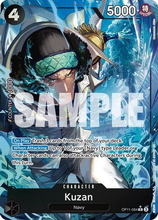 Kuzan (Alternate Art) (OP11-084) [A Fist of Divine Speed] Foil One Piece Single Bandai