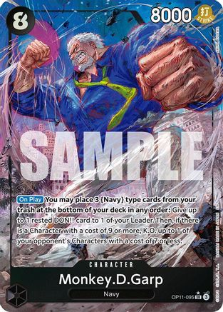 Monkey.D.Garp (Alternate Art) (OP11-095) [A Fist of Divine Speed] Foil One Piece Single Bandai