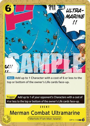 Merman Combat Ultramarine (OP11-116) [A Fist of Divine Speed] One Piece Single Bandai