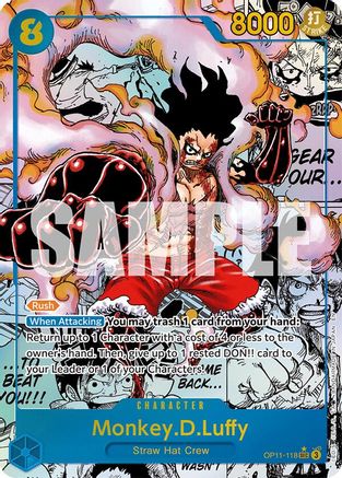 Monkey.D.Luffy (118) (Manga) (OP11-118) [A Fist of Divine Speed] Foil One Piece Single Bandai